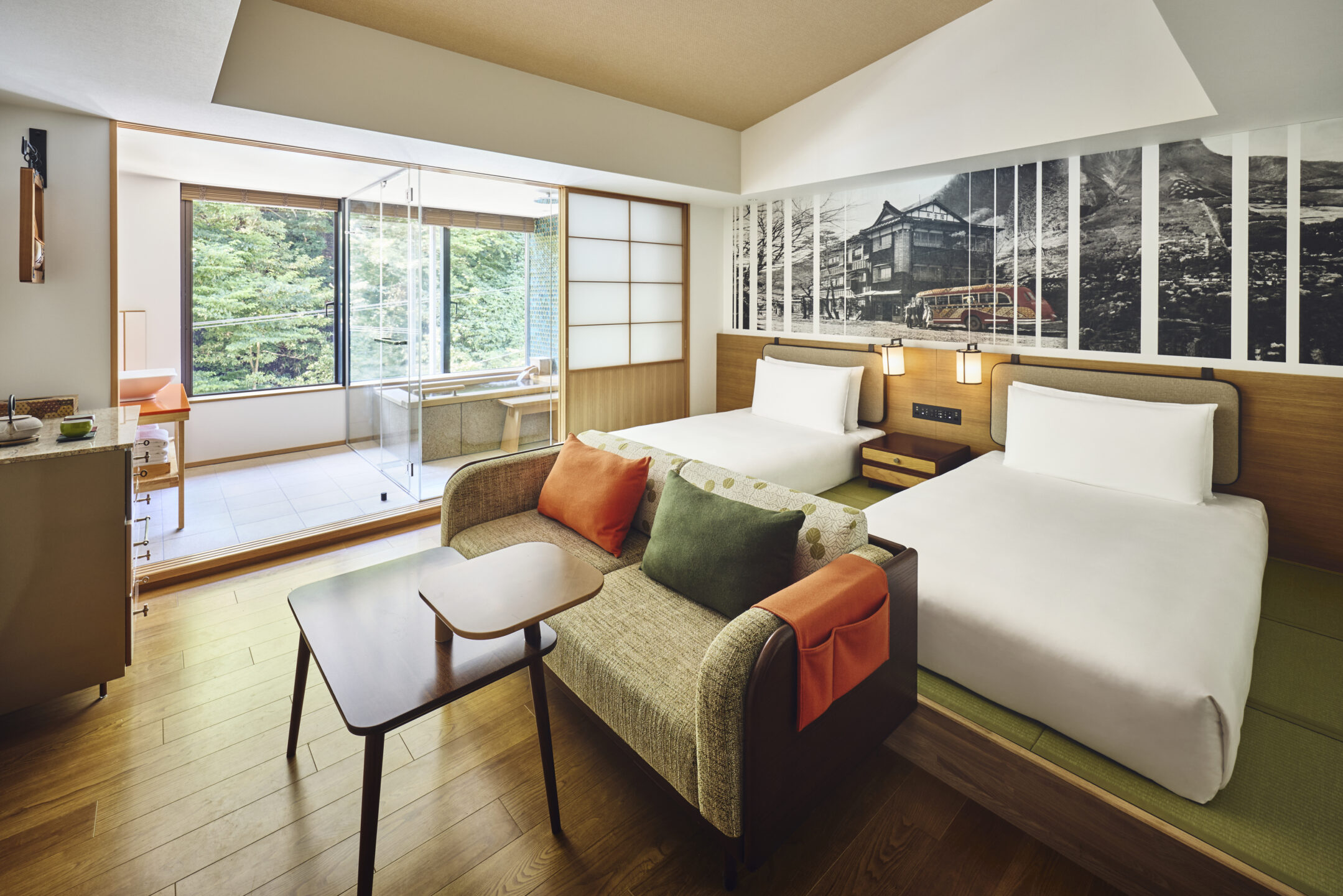 DELUXE TWIN HILLSIDE WITH PRIVATE ONSEN BATH - ホテルインディゴ